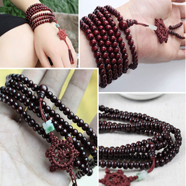 Tràng hạt tịnh độ size 6mm - đỏ đậm